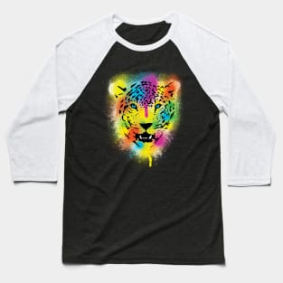 Pop Tiger Paint Drips Splatters Baseball T-Shirt